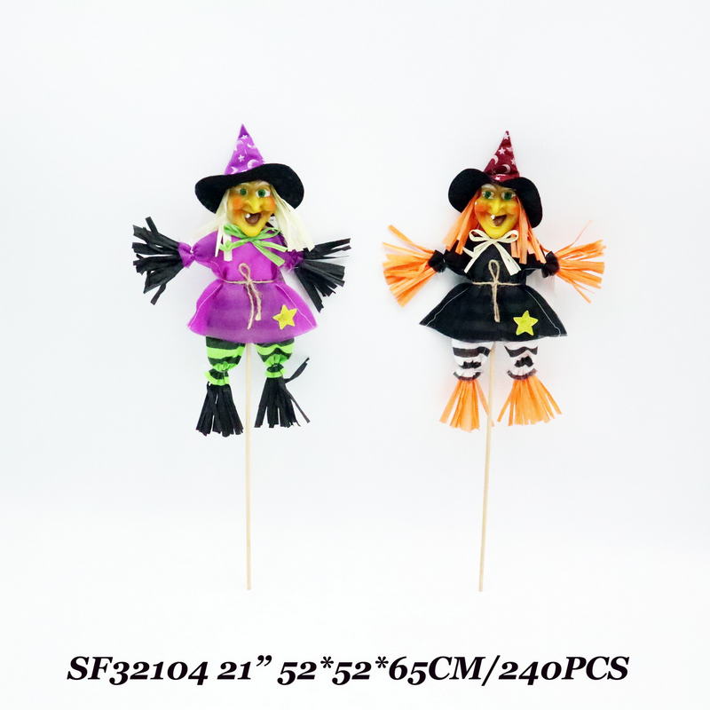 21 Inch Halloween Decor Witch Pick