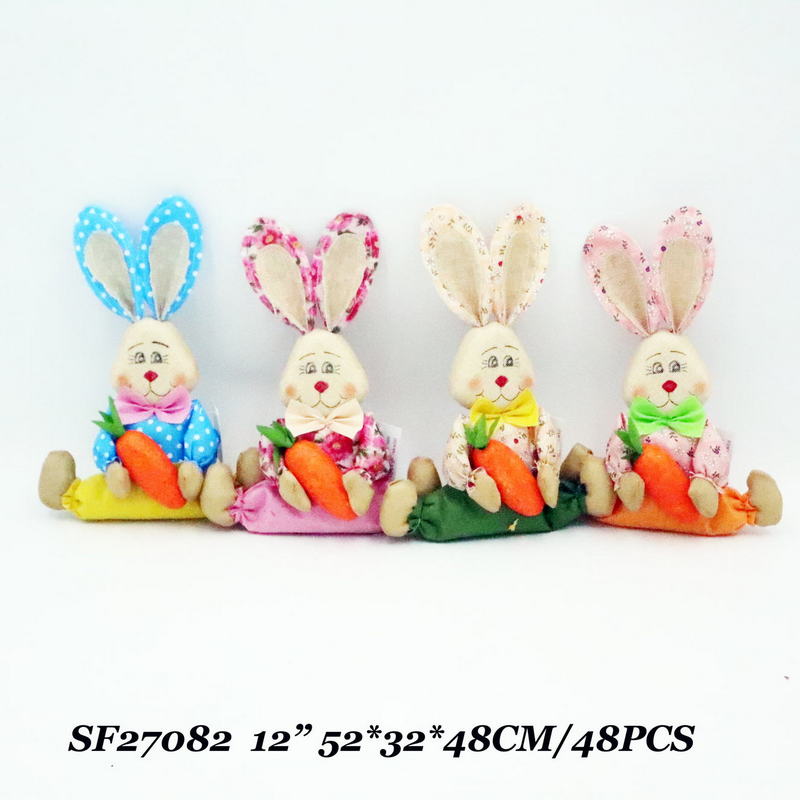 12 Inch Easter Decoration Indoor On Table Bunny Sitting