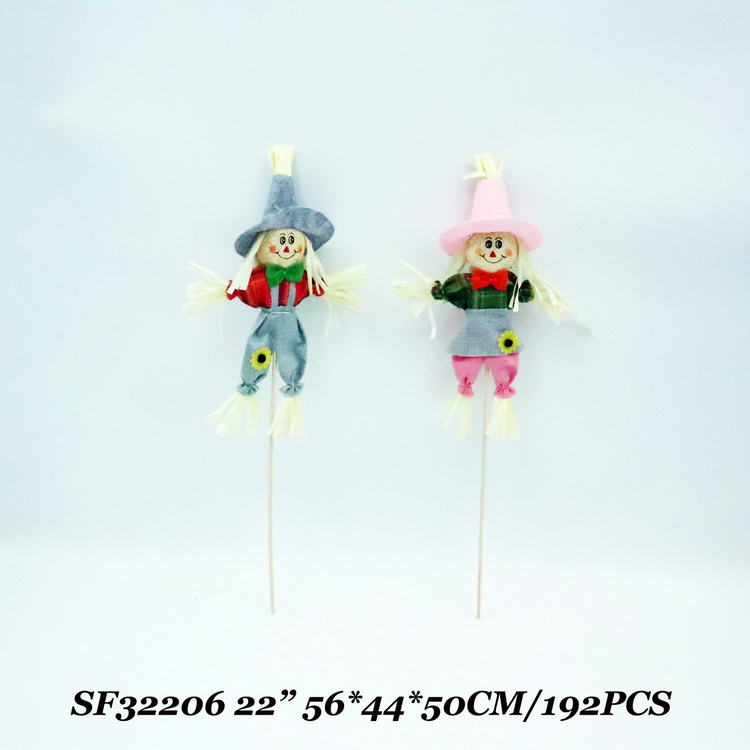22 Inch Fall Harvest Holiday Garden Decoration Scarecrow Pick