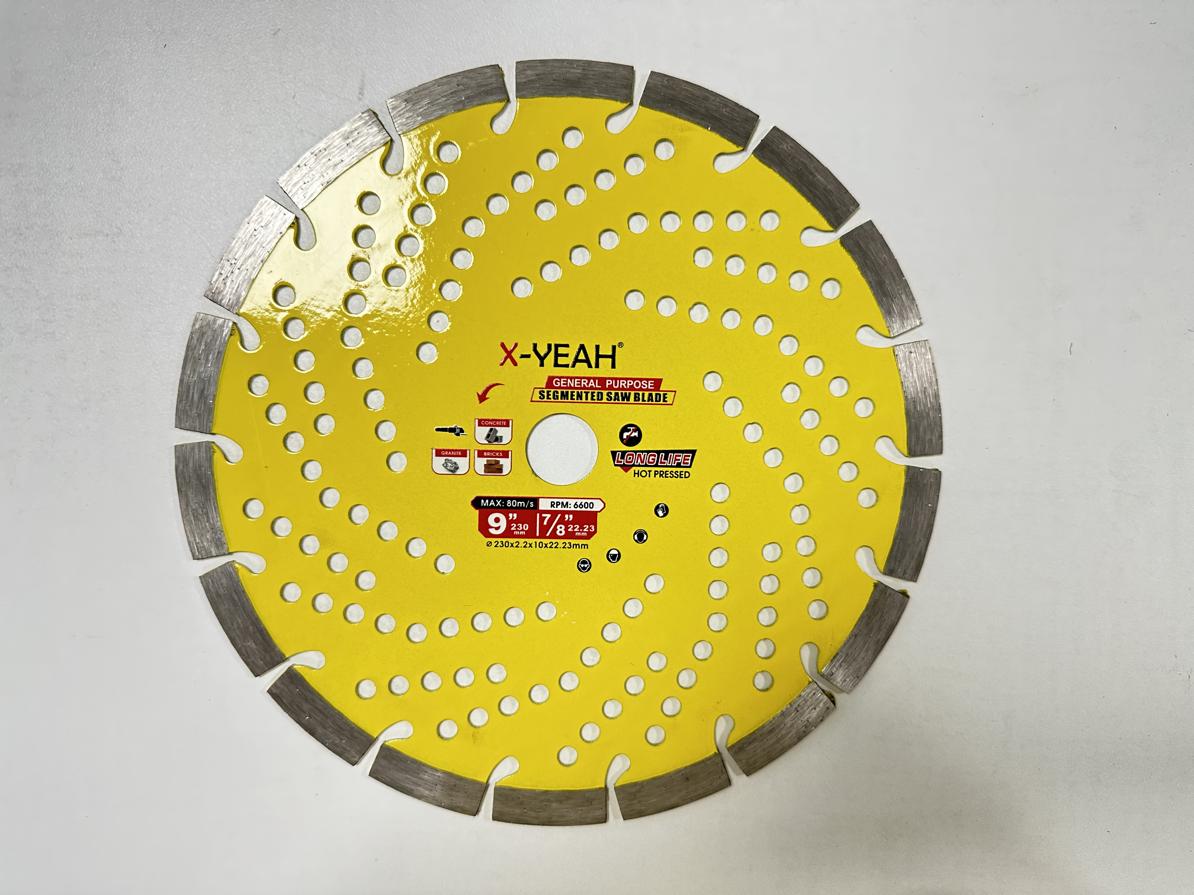 X-YEAH hot pressed diamond blade for concrete and granite universal cutting