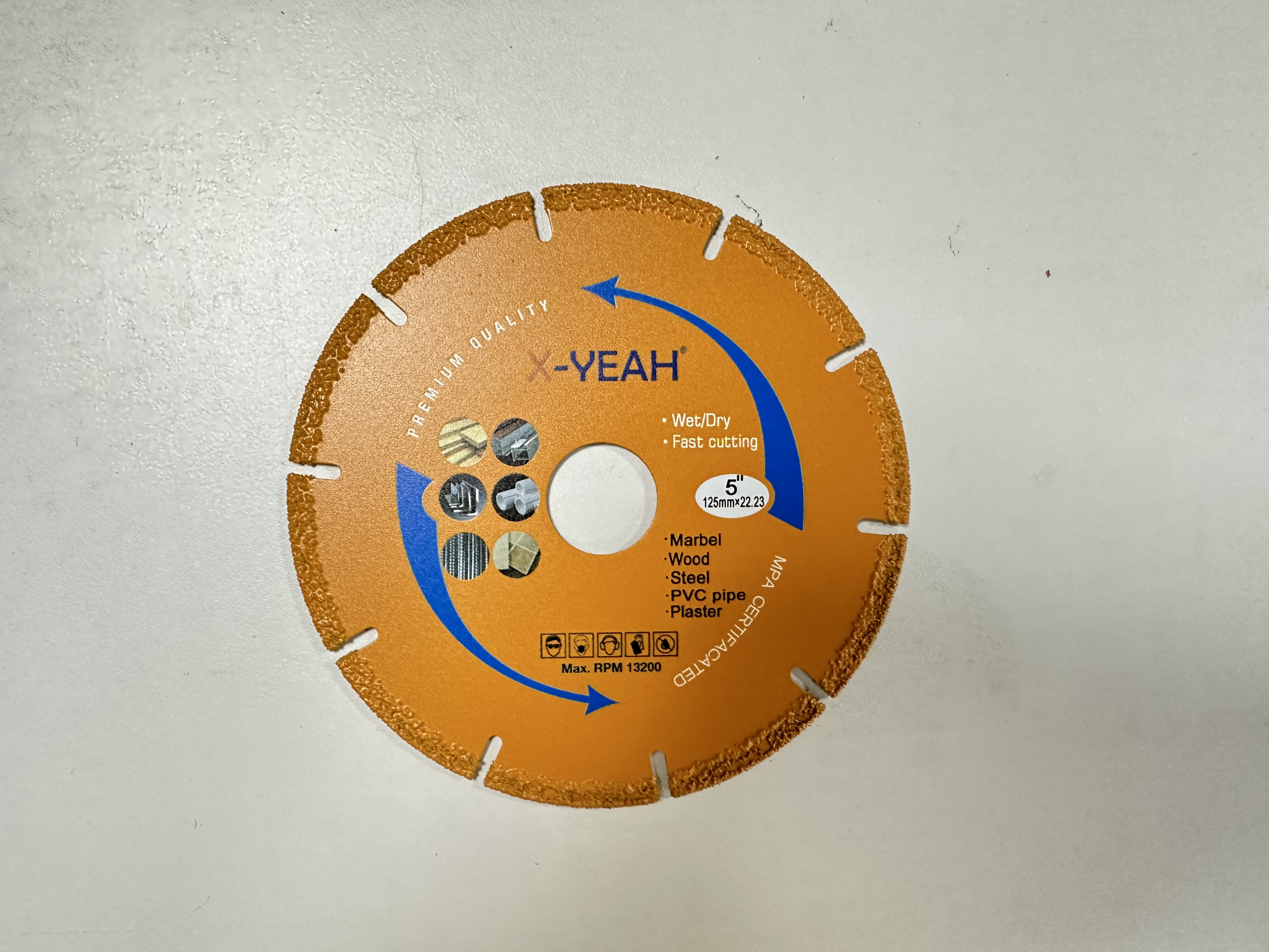 X-Yeah 125mm Vacuum brazed diamond saw blade All Purpose Cutting Blades 7 Inch Cut Off Wheels