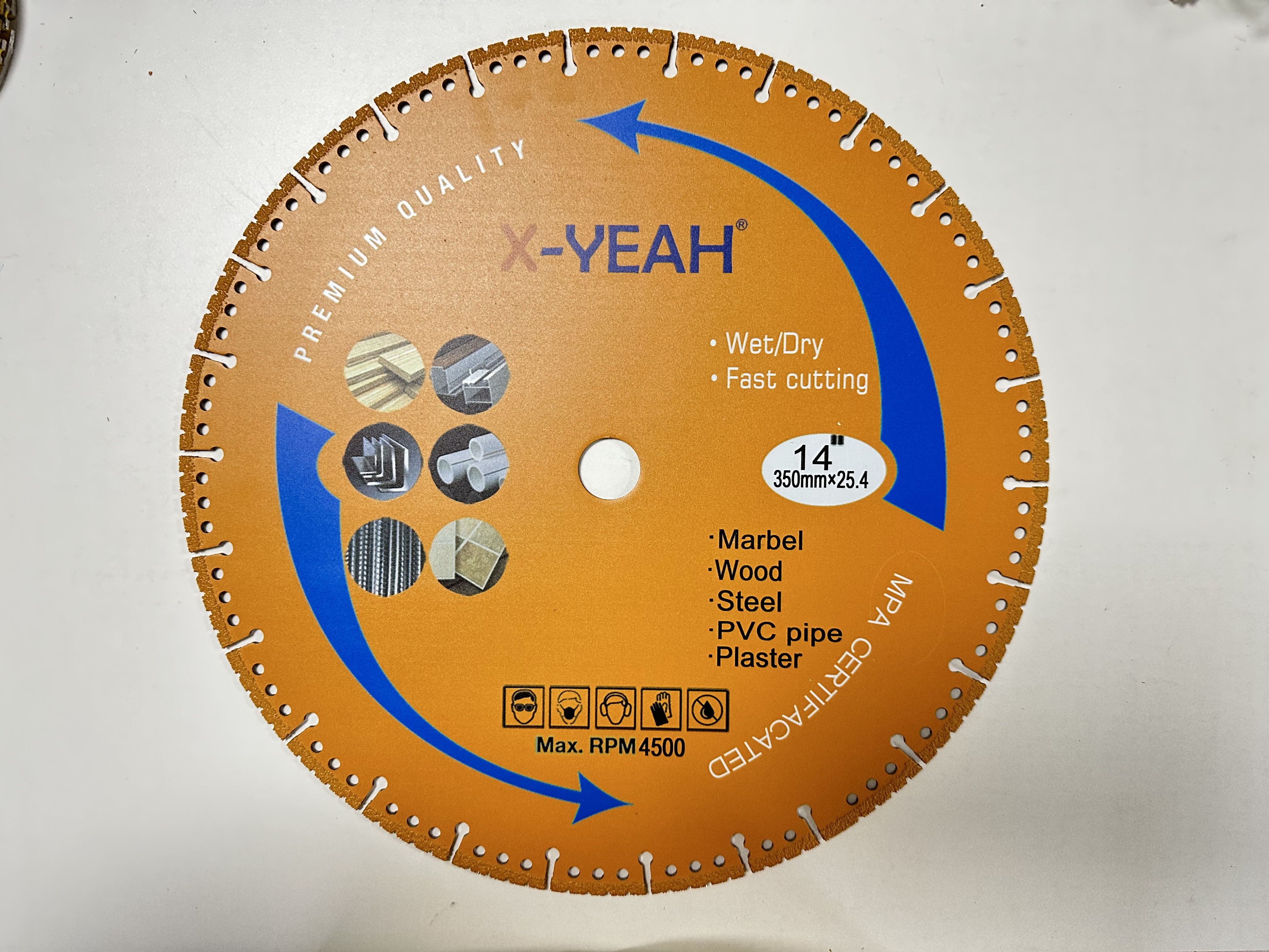 X-Yeah 350mm Vacuum brazed diamond saw blade All Purpose Cutting Blades 7 Inch Cut Off Wheels