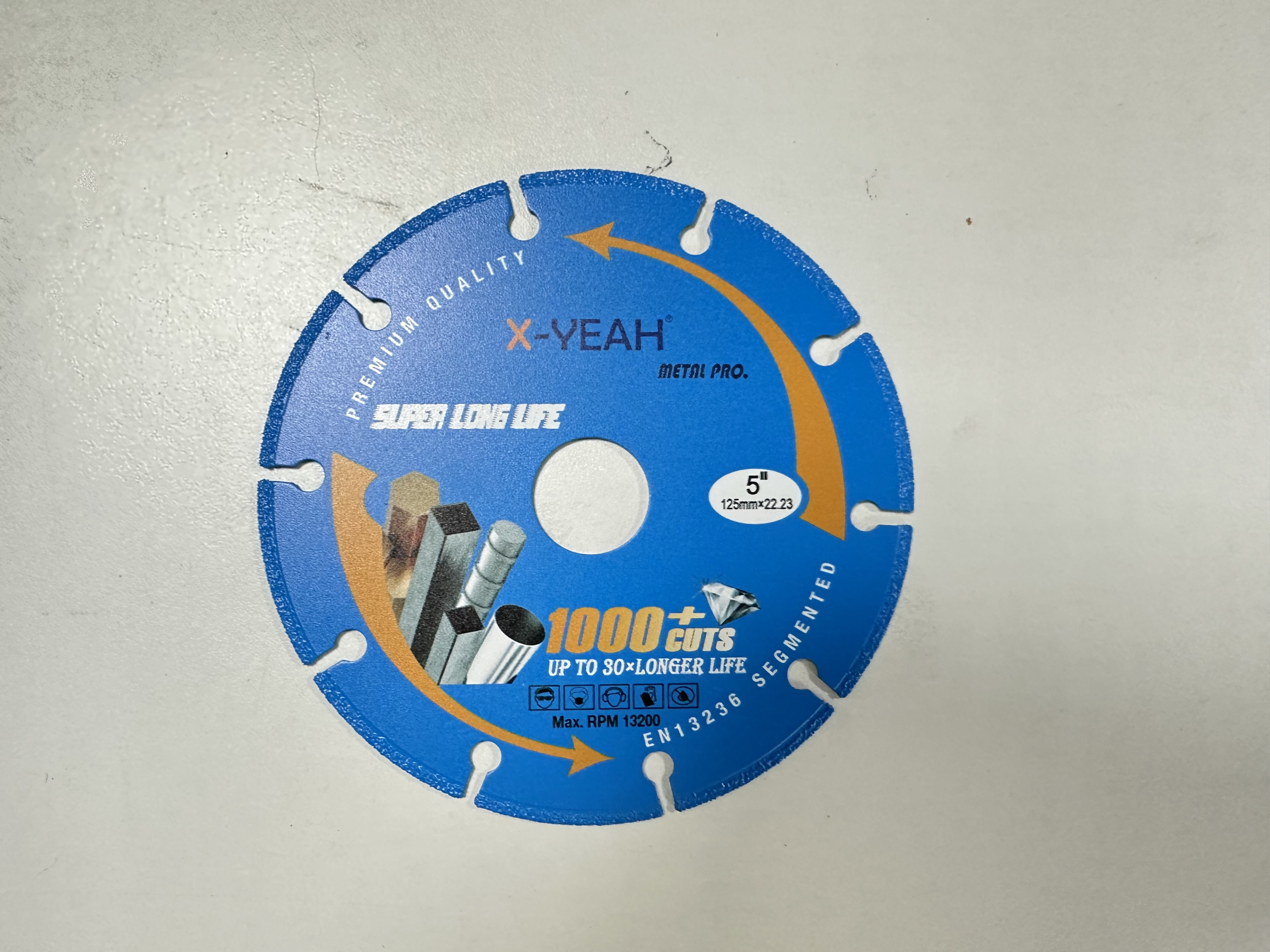 X-Yeah 125mm Vacuum brazed Segment diamond saw blade metal Cutting Blades 7 Inch Cut Off Wheels