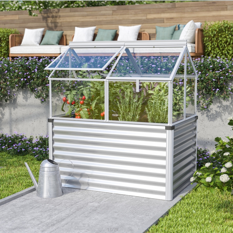 Vitavia Mini Greenhouse Metal Planter Pot