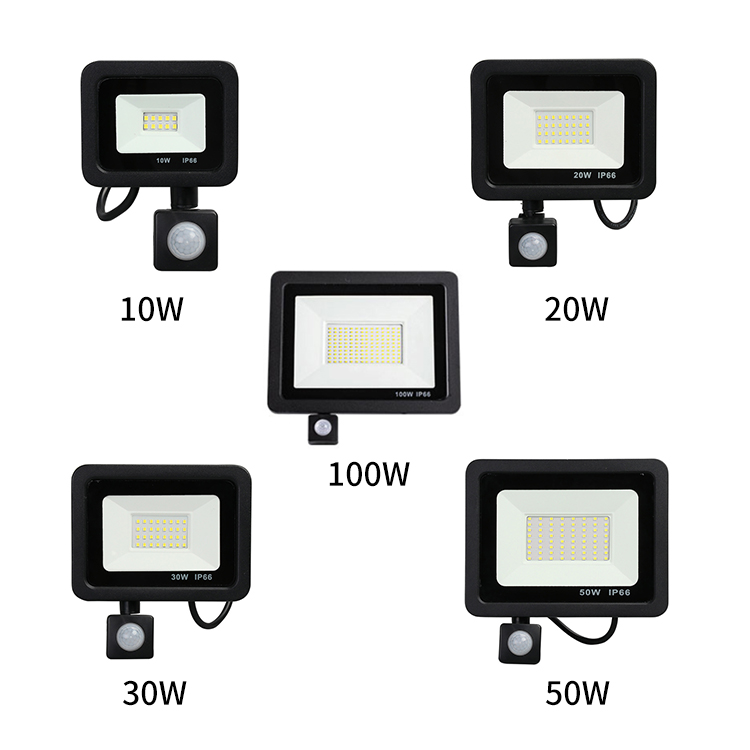50w 100w 150w 200w led flood light with snesor