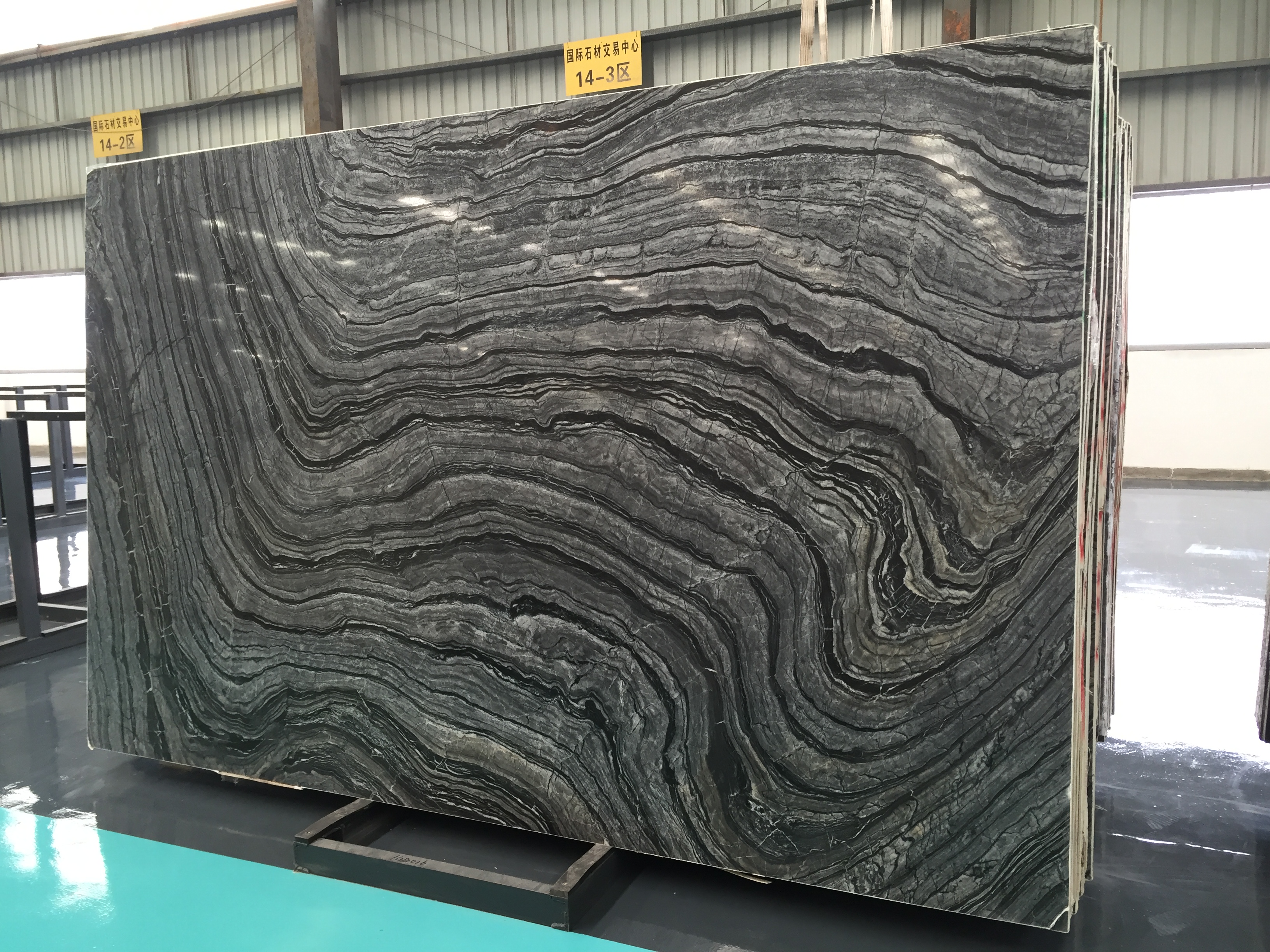 Natural Stone Black Serpeggiante Marble Slab for Home Decoration/ Wall Background/Flooring Tile