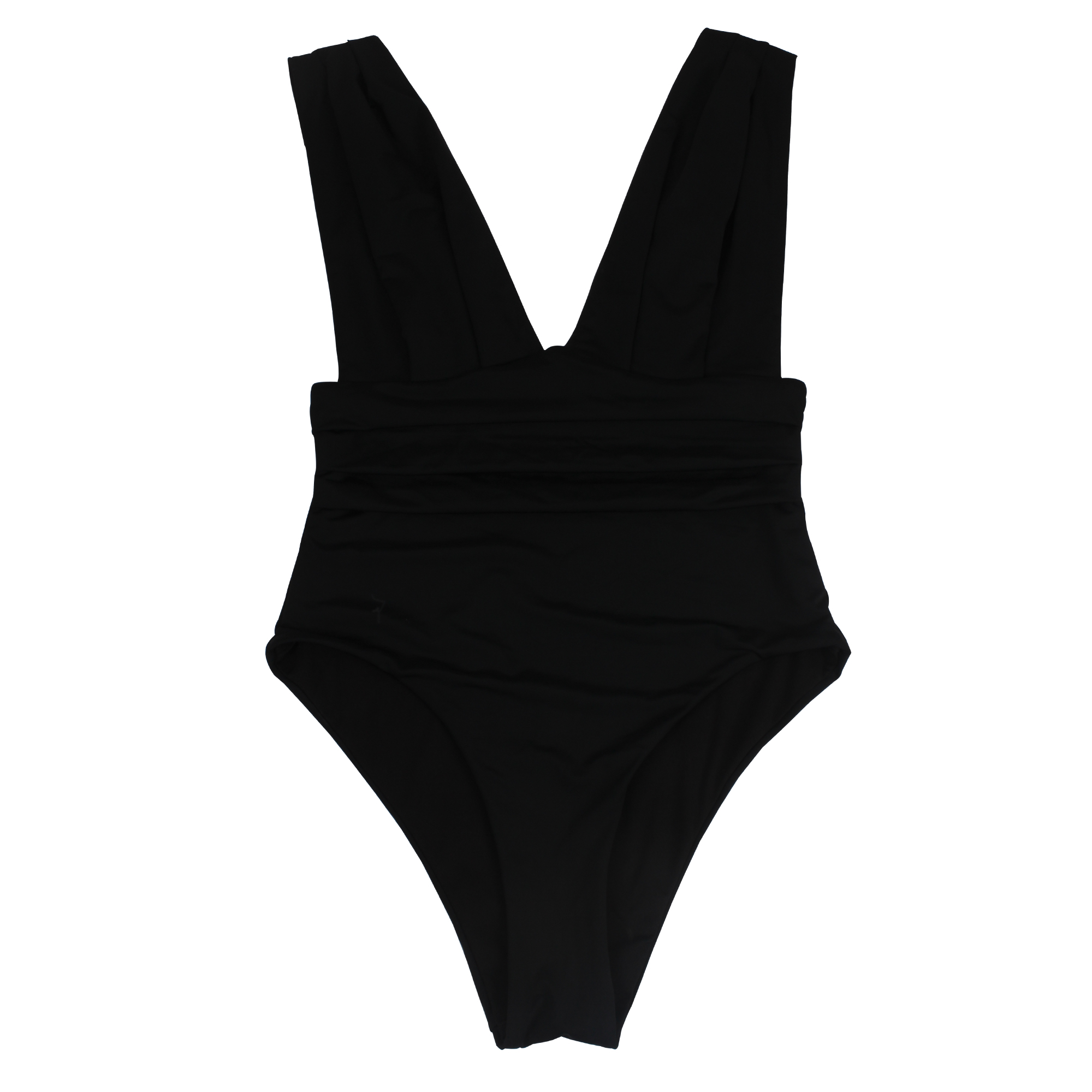 DGLT-1999 High quality ladies one piece solid color swimwear sexy pleated and deep V style beachwear