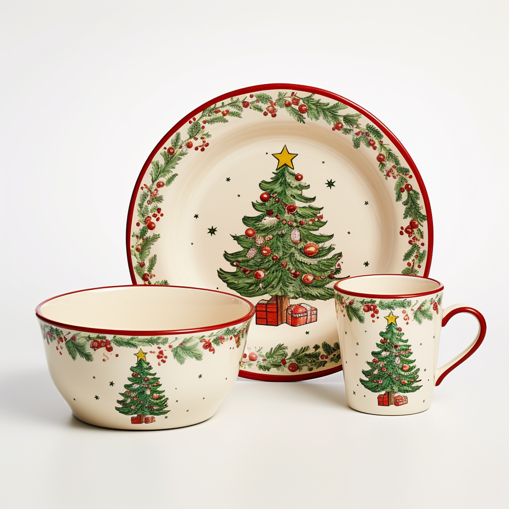Holiday ceramic tableware collection