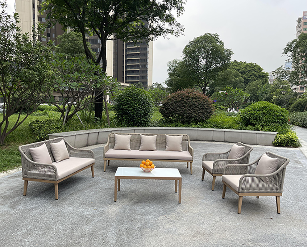 Outdoor Rope / Rattan Furniture Set with cushion