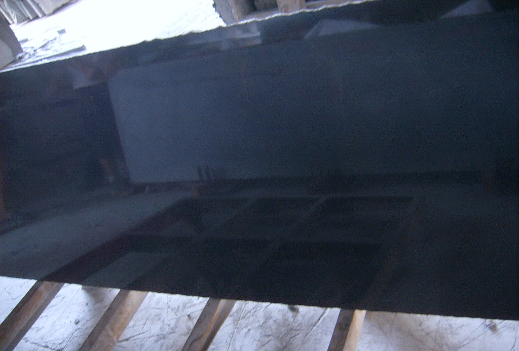 Natural Stone Absolute Black Granite Polished Slabs Tiles Countertops