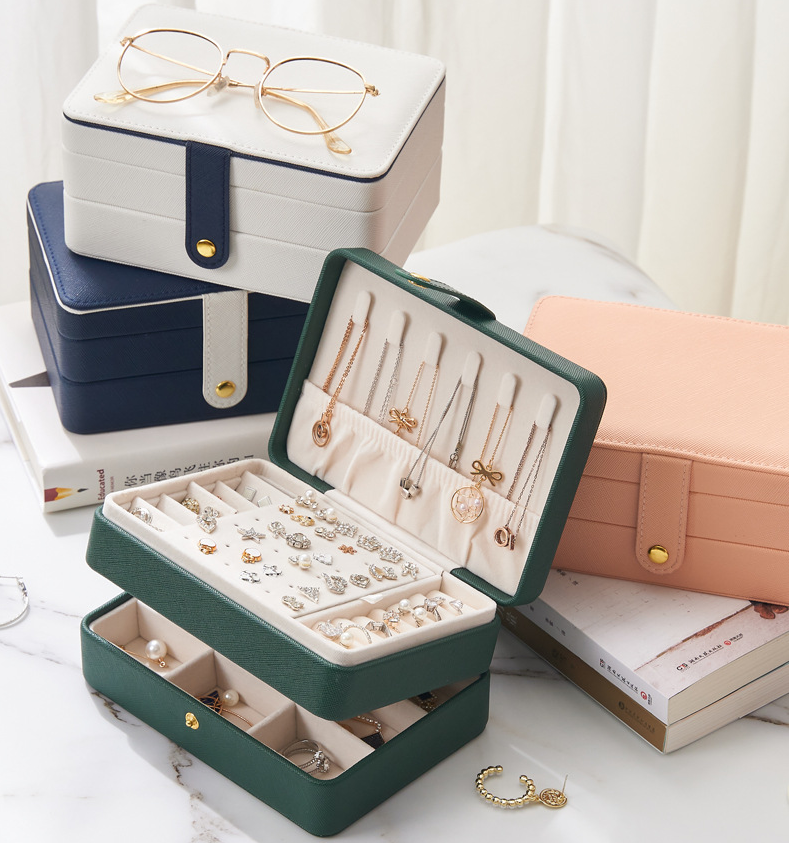 Multilayer necklace ring jewelry storage box Jewelry box
