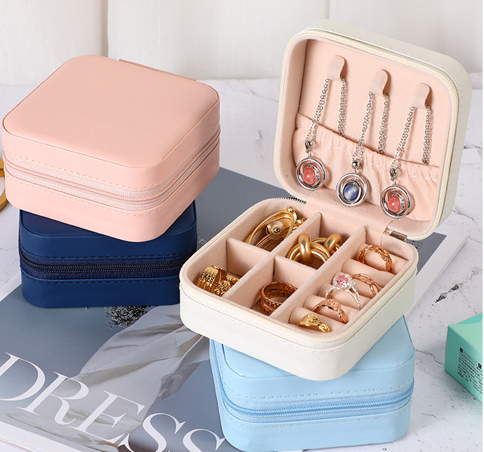 Mini jewelry box Travel portable earrings ring jewelry storage box