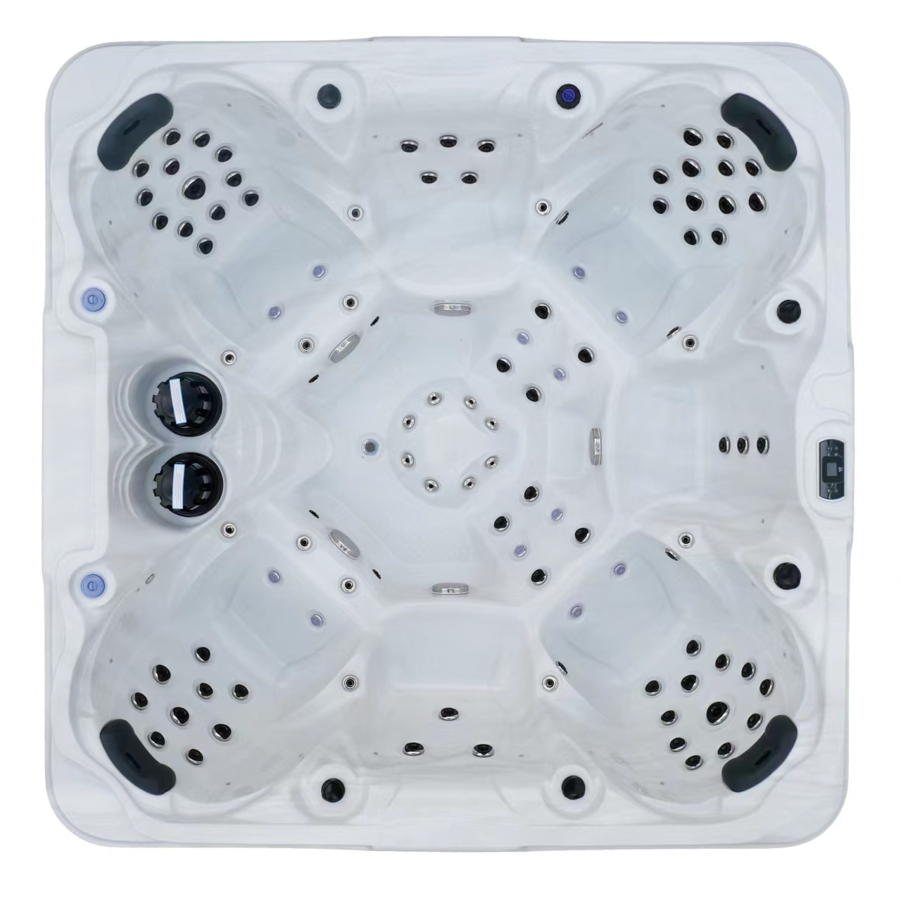 Aquaspring 7 persons big for family luxurious surfing smart hot tub outdoor spa