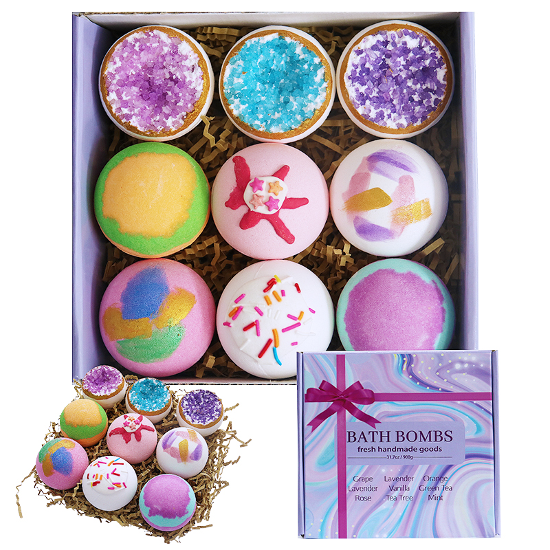 Wholesale Custom l Vegan 100g Organic Bath Bombs Set Fizzies For Bubble And Spa Bath