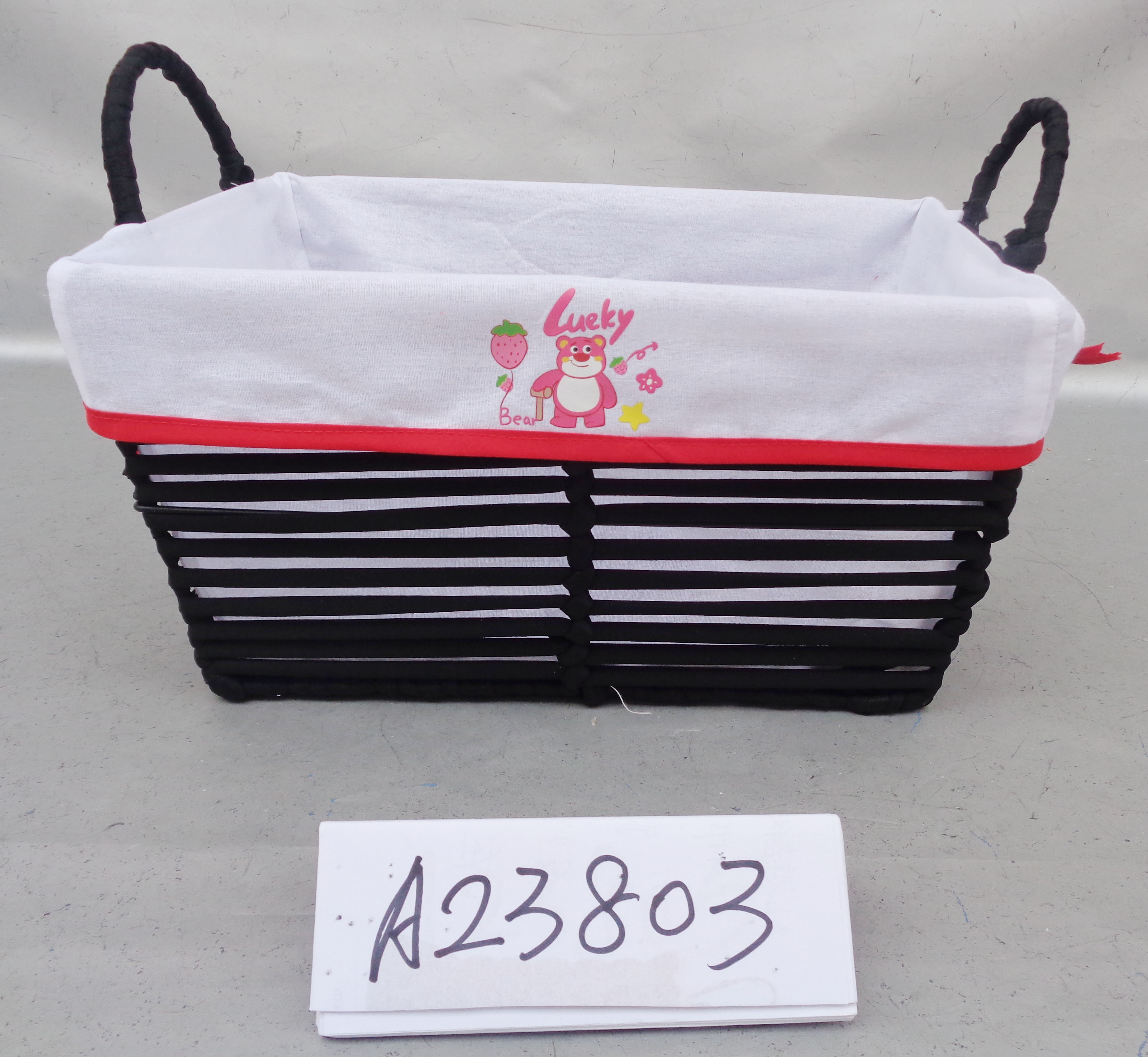 Iron frame cotton rope weave basket