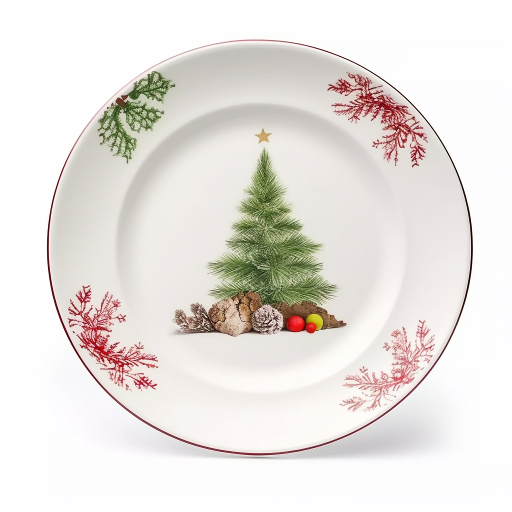 Festive Christmas dinnerware