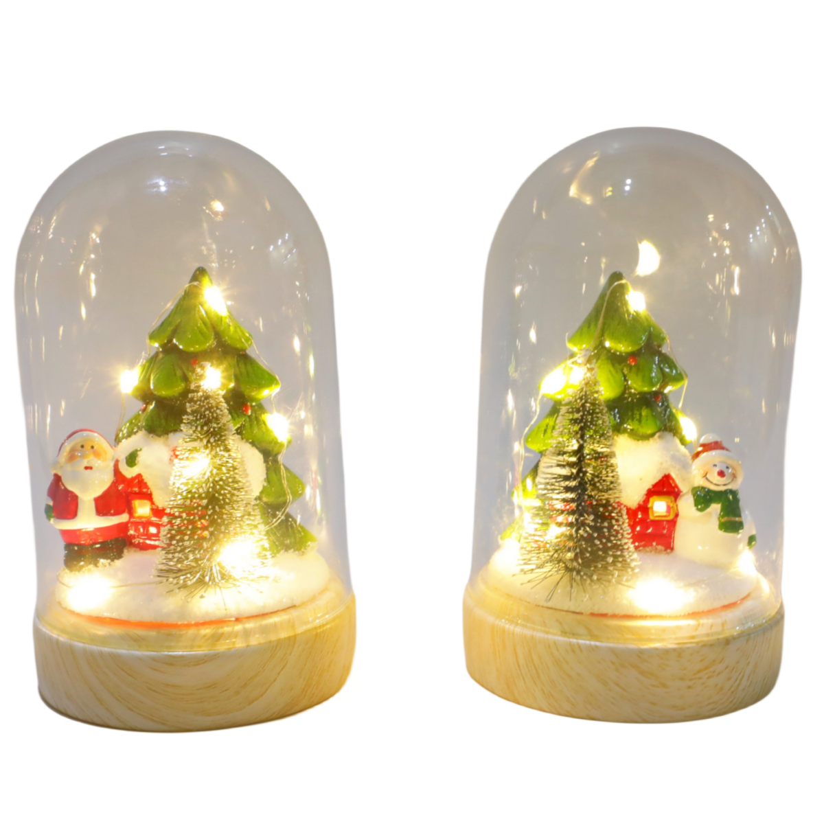 Christmas ceramic decorations with LED