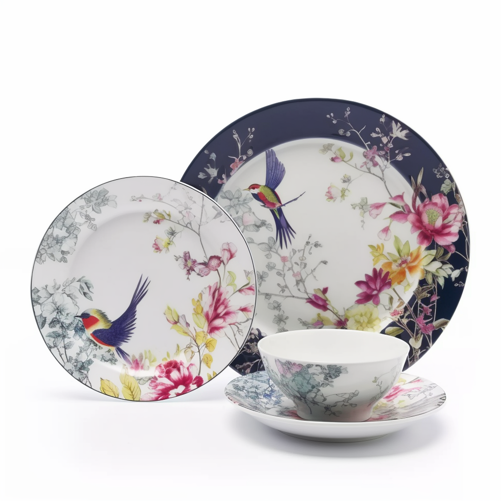 Ceramic flower tableware set