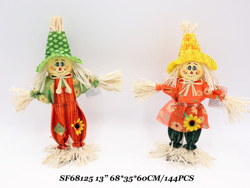13 Inch Fall Garden Decor Scarecrow Standing