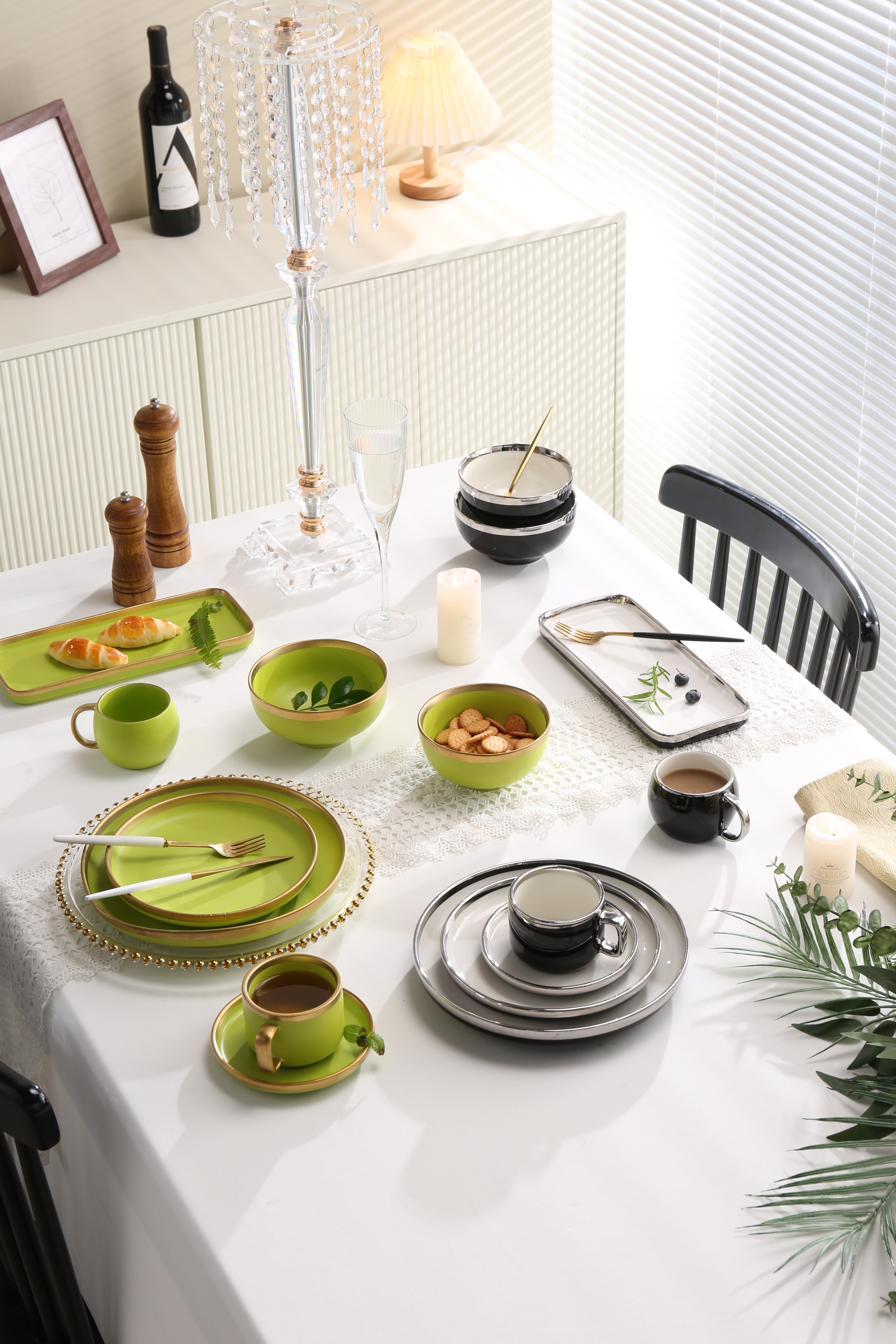 Porcelain Color Glaze Dinner Set 32pcs