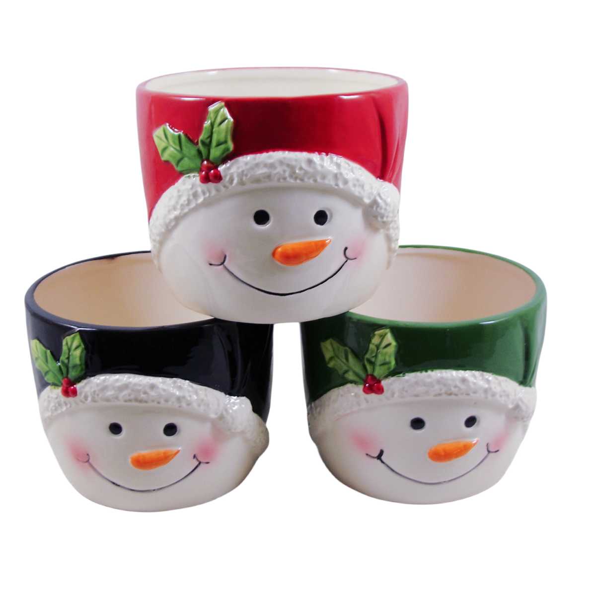 Hot porcelain Christmas snowman succulent flower pots planters ceramic Christmas decoration