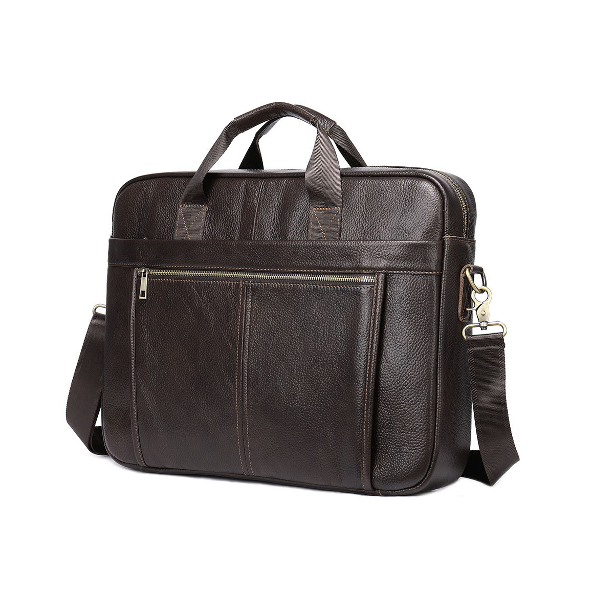 Briefcase Computer Business Laptop Messenger Bag Vintage Genuine Leather Business Briefcases