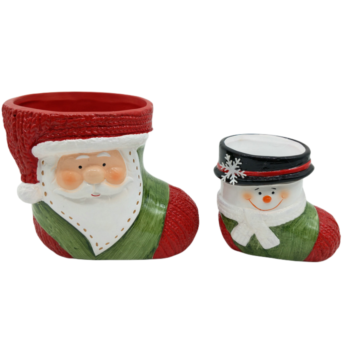 Cheap Christmas boot plant flower pot ceramic Christmas decoration ceramic pots for plants