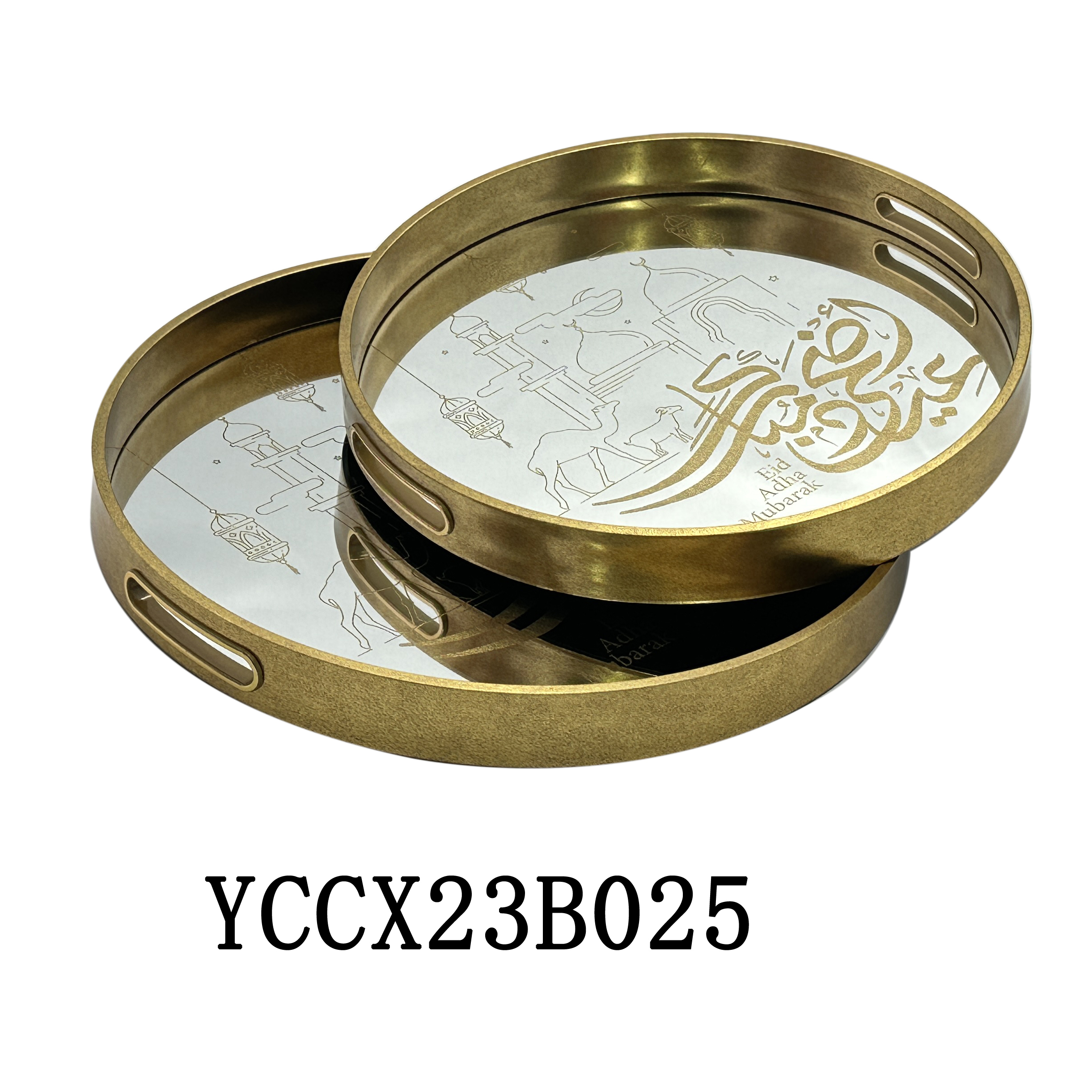 PS set 2 round tray