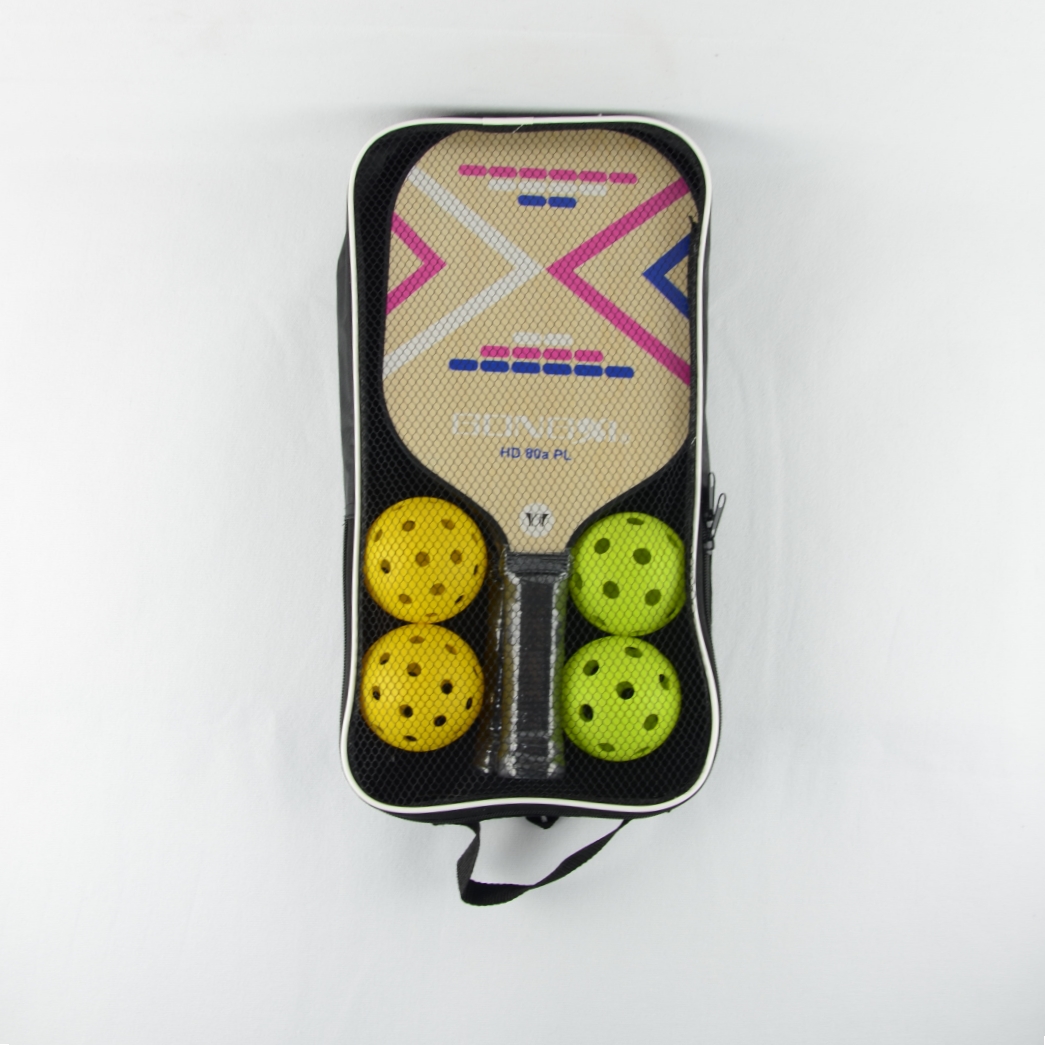 Wood pickeleball paddle set