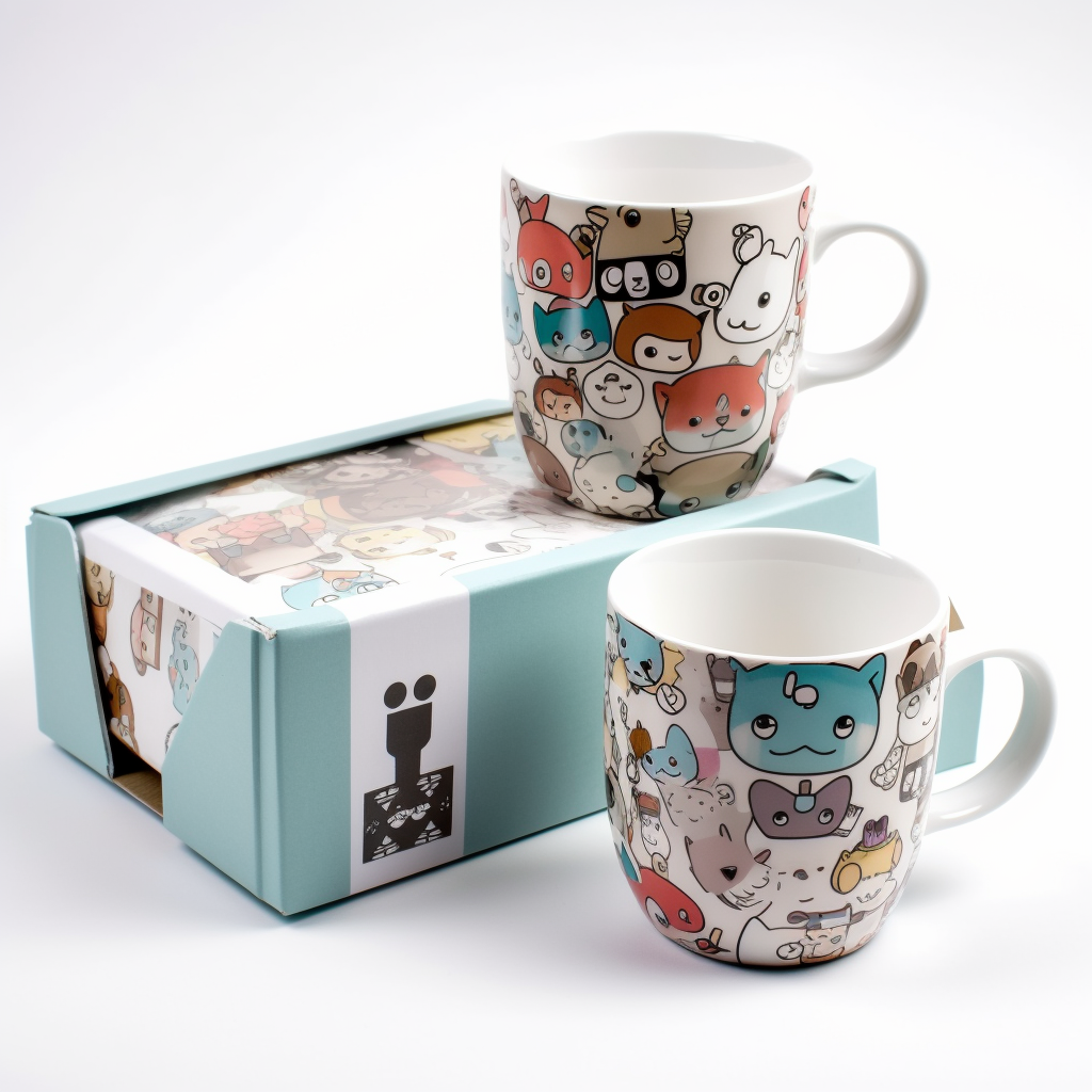 Hand-painted cartoon ceramic mug