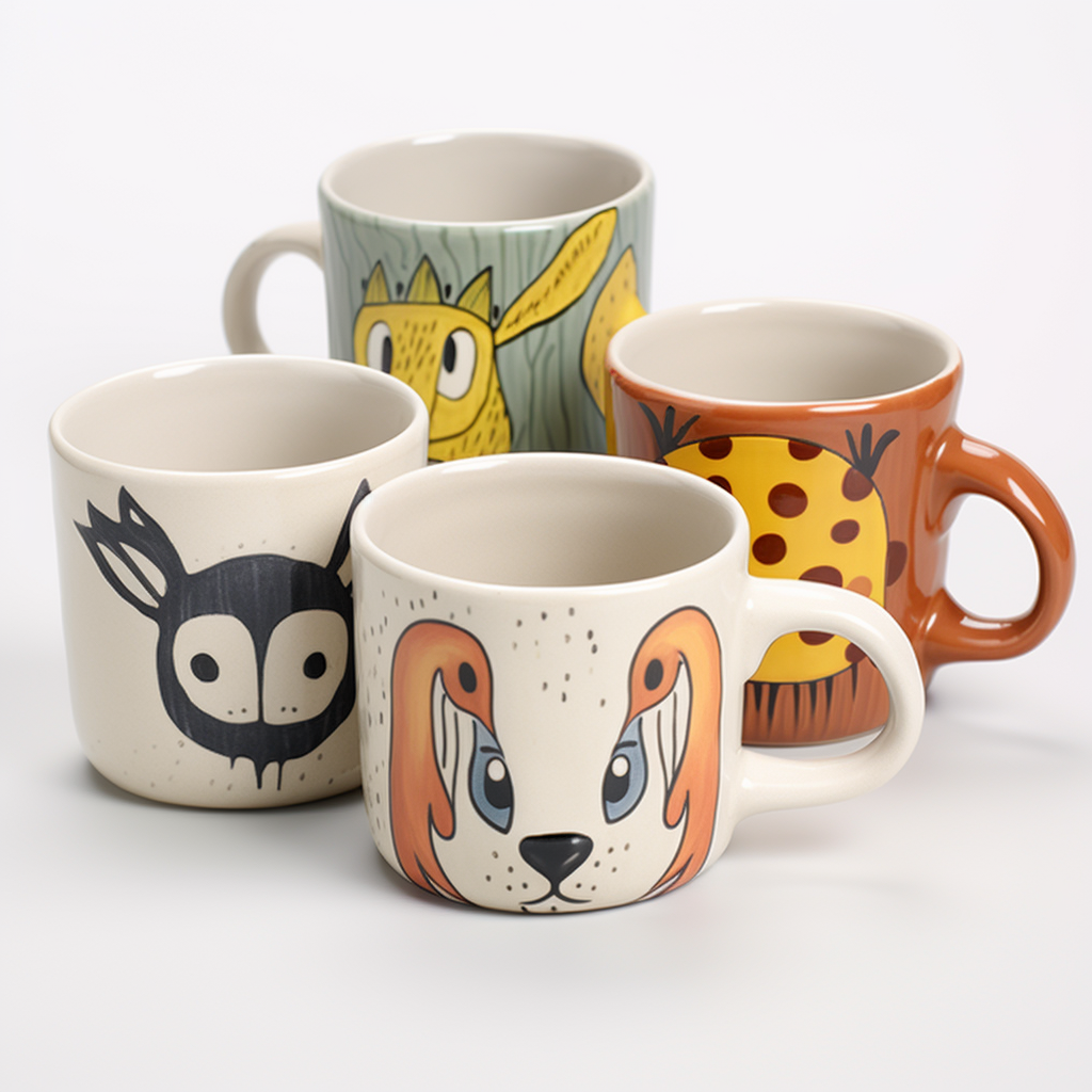 Kids' cartoon ceramic mug