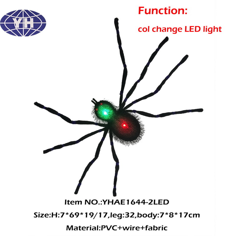 Halloween spider with color change LED light