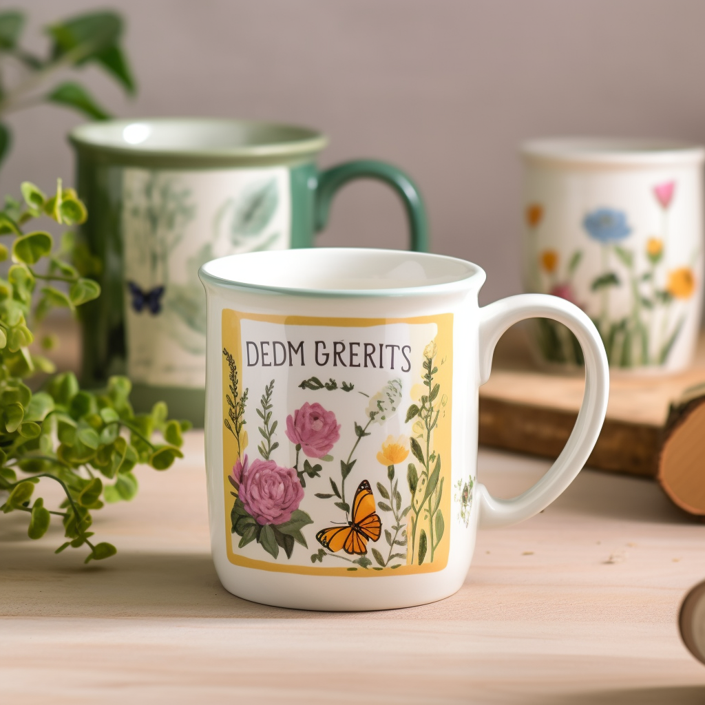 Vibrant and colorful summer drinkware mug