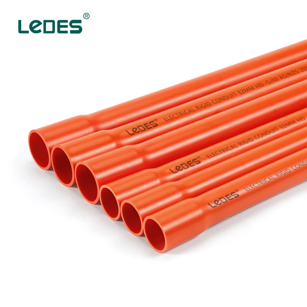 LEDES AS/NZS2053 PVC Rigid Electrical Conduit Heavy Duty Orange 25mm