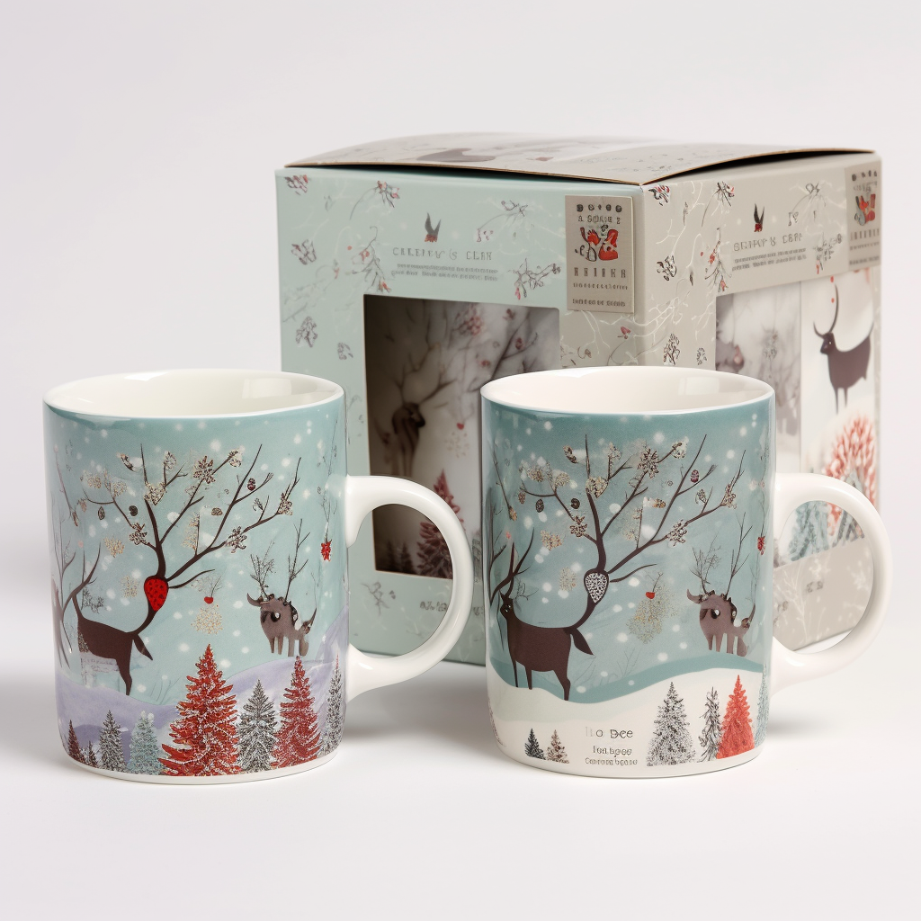 Holiday-inspired winter drinkware mug