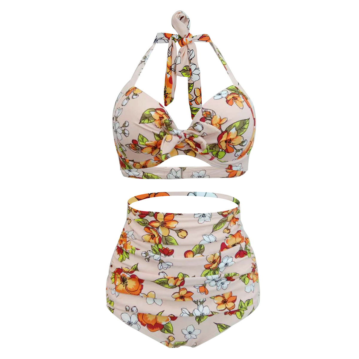DGLT-2019 Ladies two pece bikini suit women's sexy swimwear beautiful floral printed beachwear