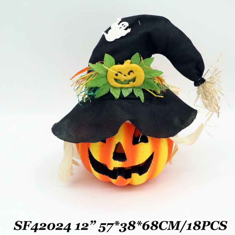 12 Inch Halloween Decor Pumpkin with Light