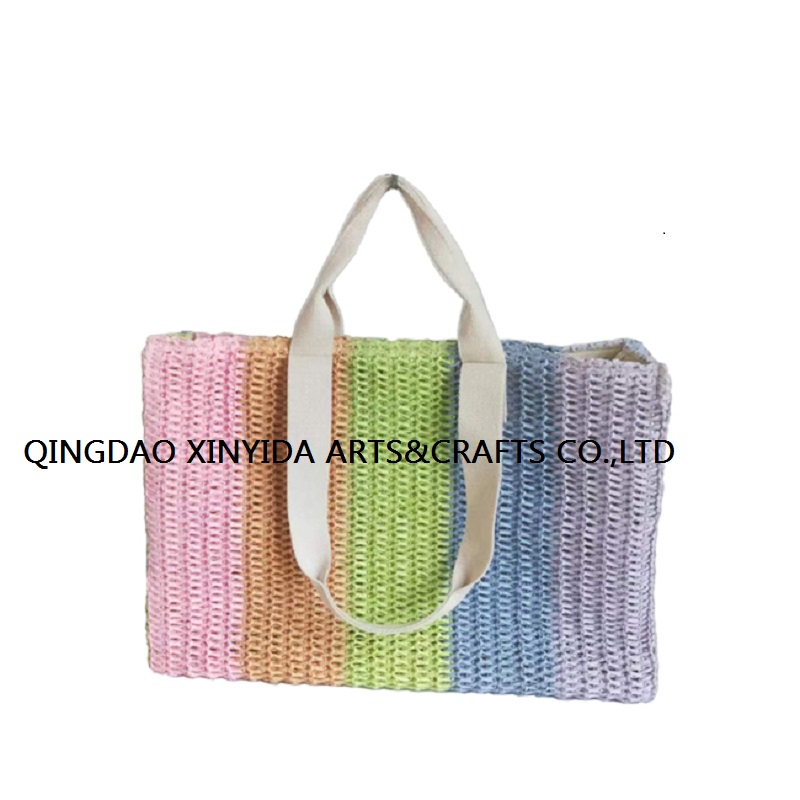 Straw bag shoulder bag craft bag