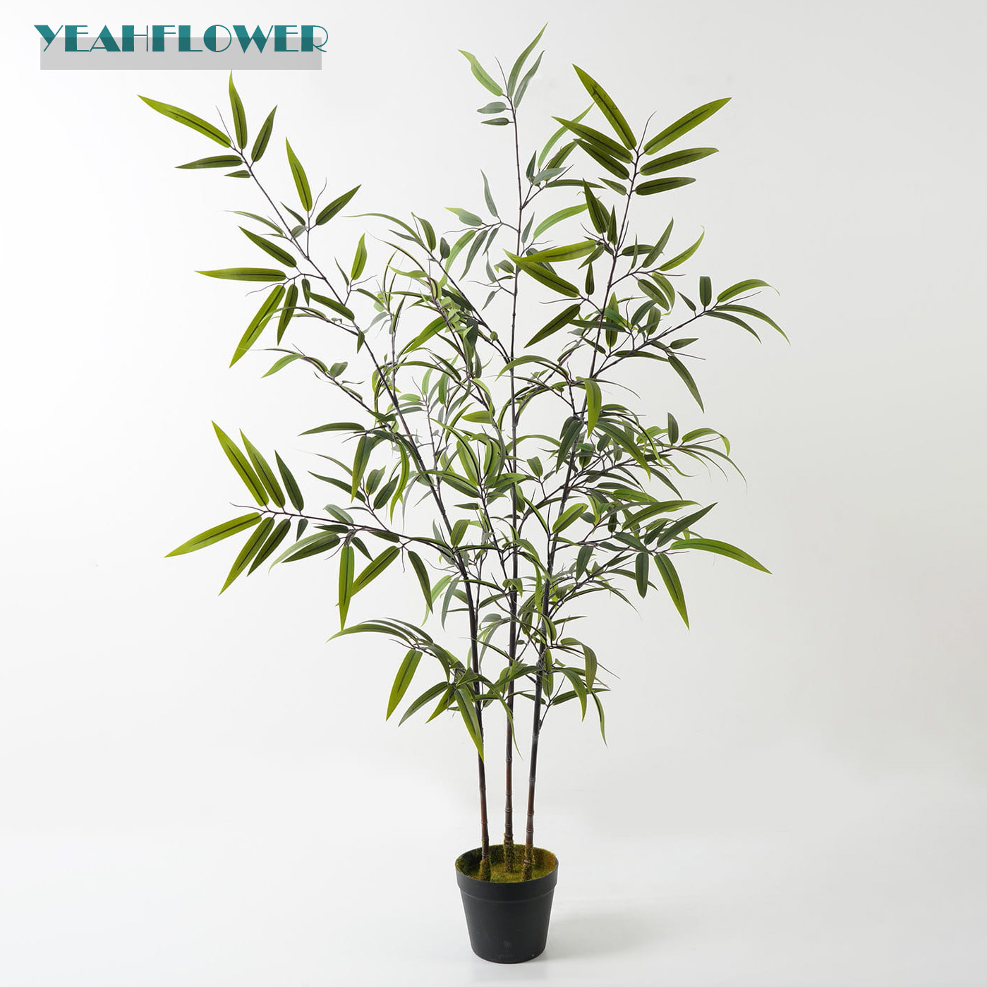 Artificial Bamboo Silk Tree fake plant in PP pot