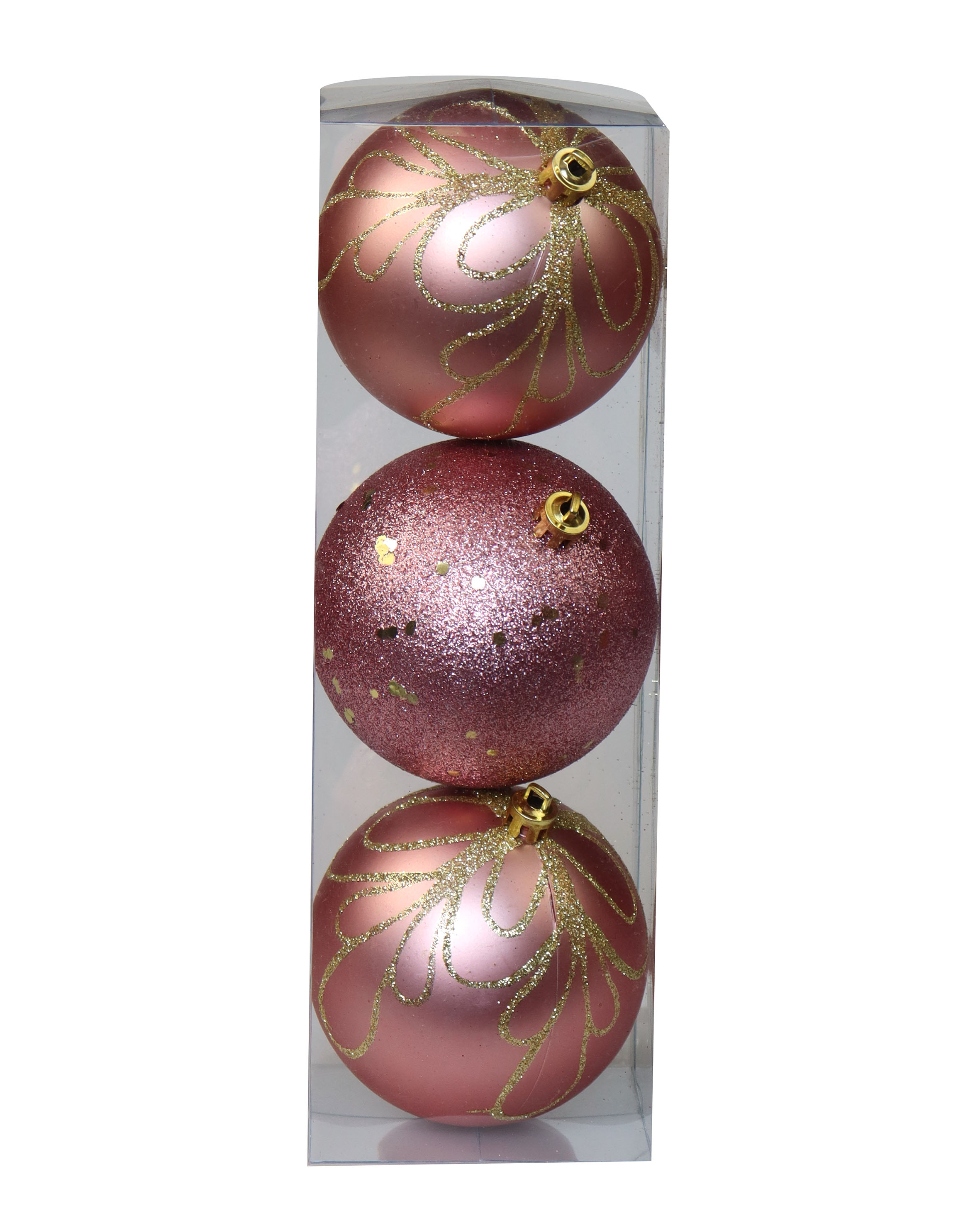 3PCS Christmas Tree Ornaments 8CM Plastic Christmas Ball
