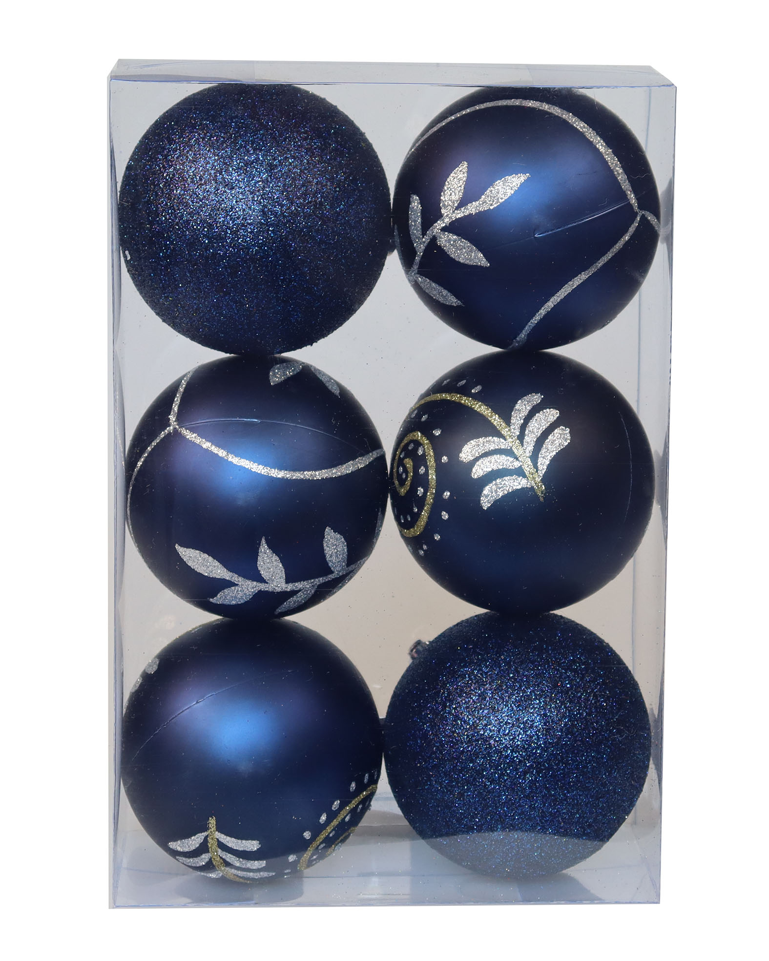 6PCS Christmas Tree Ornaments 8CM Plastic Christmas Ball