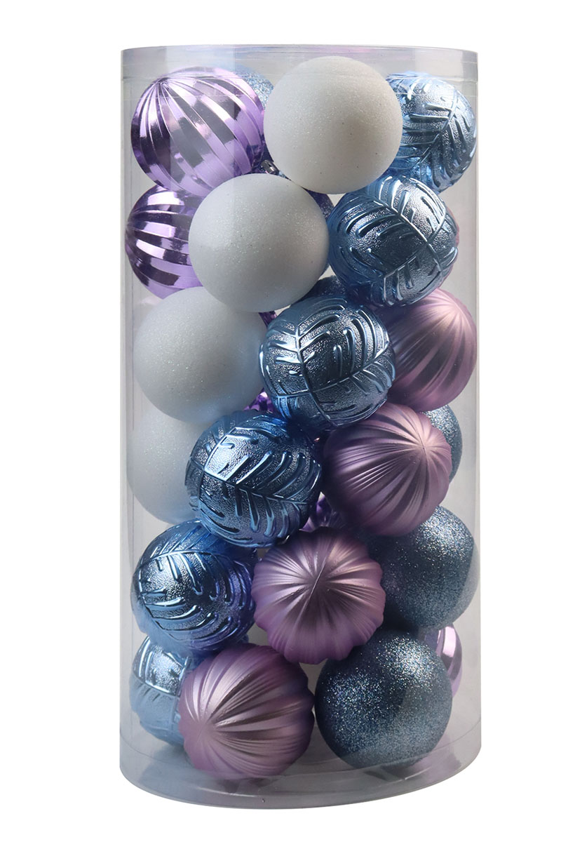 30CT Christmas Tree Ornaments 6CM Plastic Christmas Ball