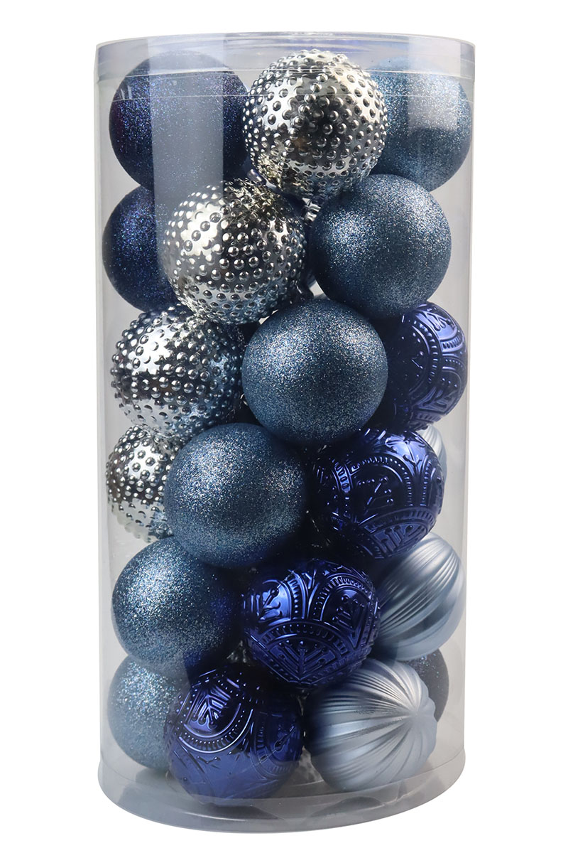 30CT Christmas Tree Ornaments 6CM Plastic Christmas Ball
