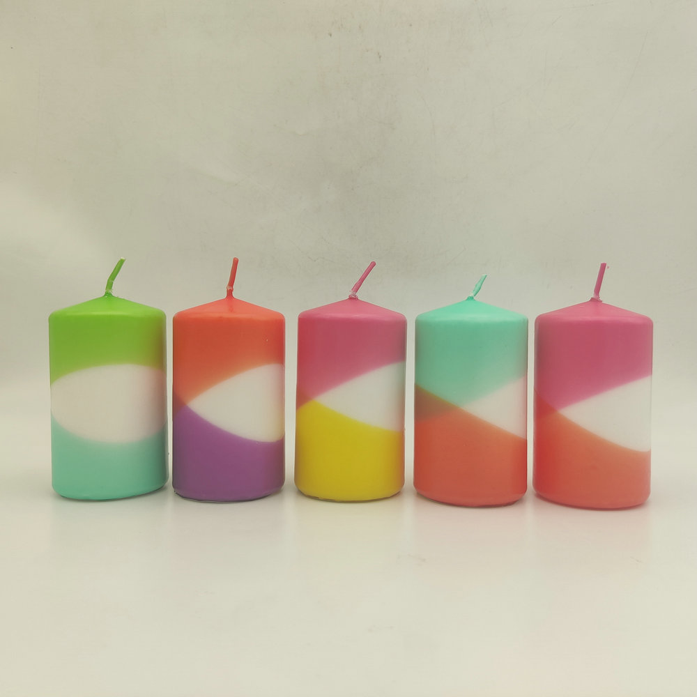 Dip dye candles dye color candles multi color candles