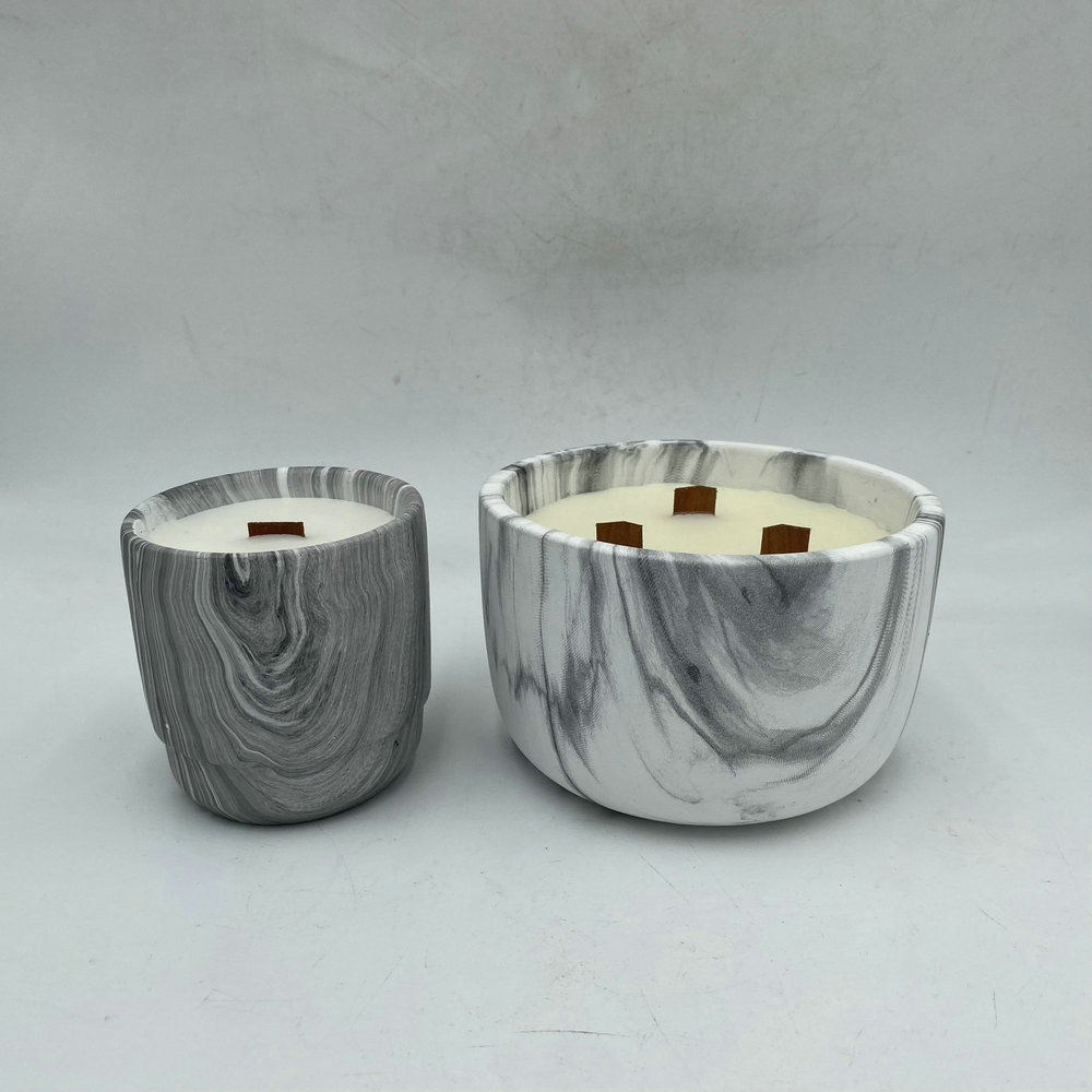 Woodwick candle wooden wick candles candles in cement