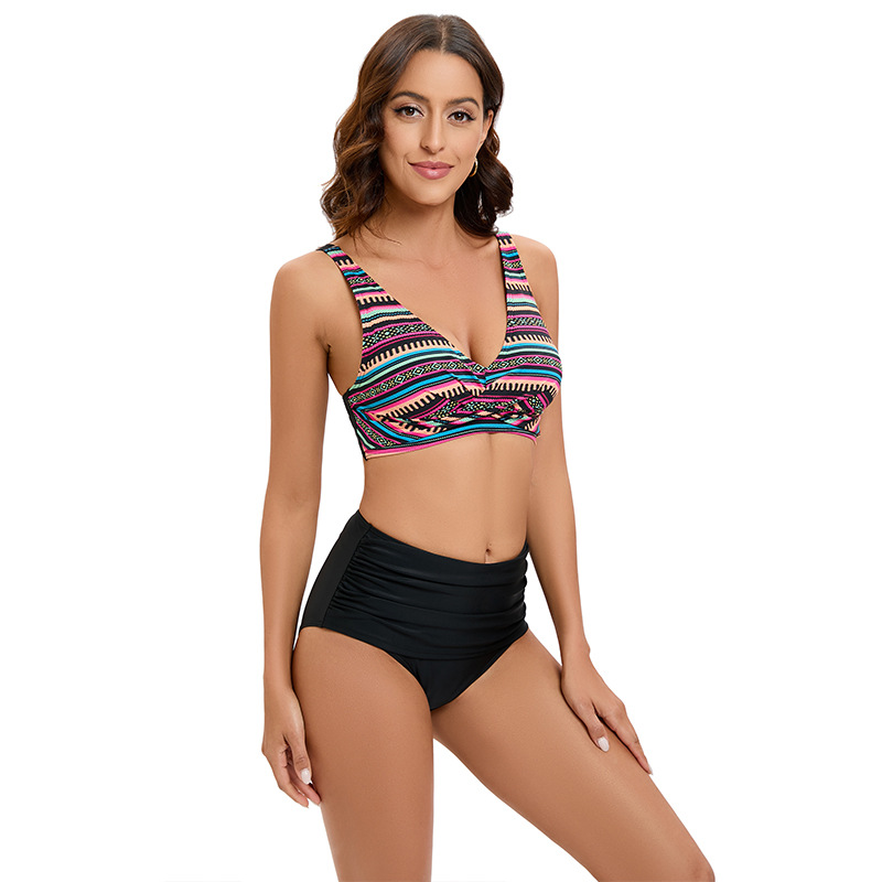 DGLT-2142 Bandage swimwear women's two piece bikini suit high waist swimsuit
