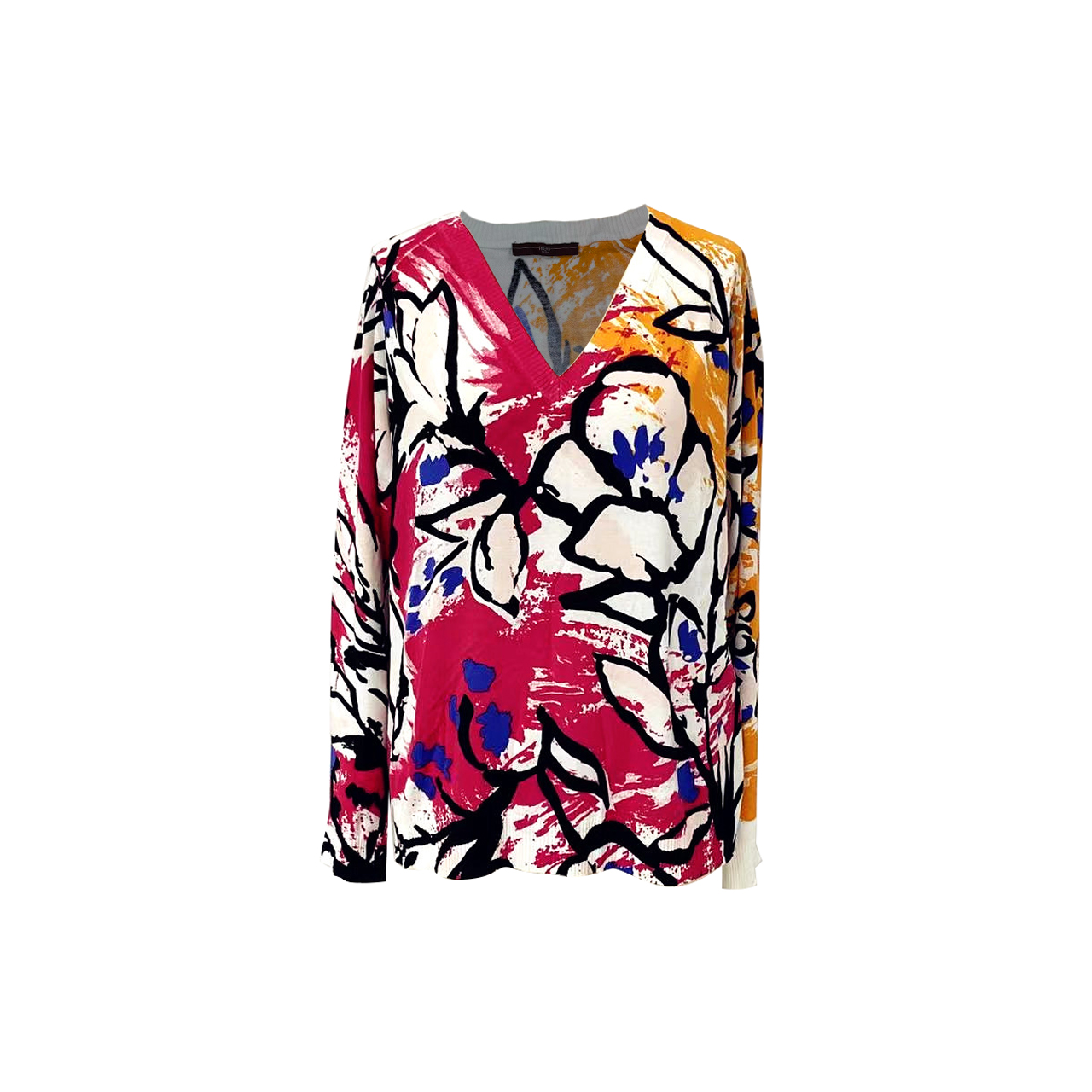 Women's Crew-neck Print pullover Sweater Shift Dress