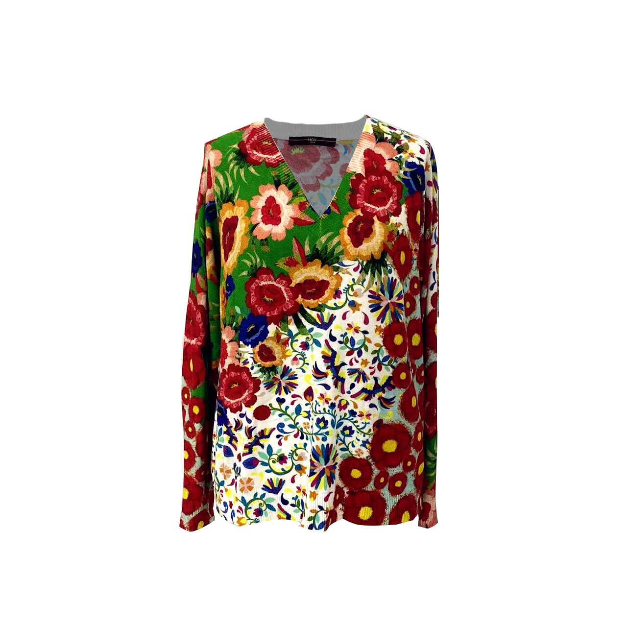 Women's Crew-neck Print pullover Sweater Shift Dress