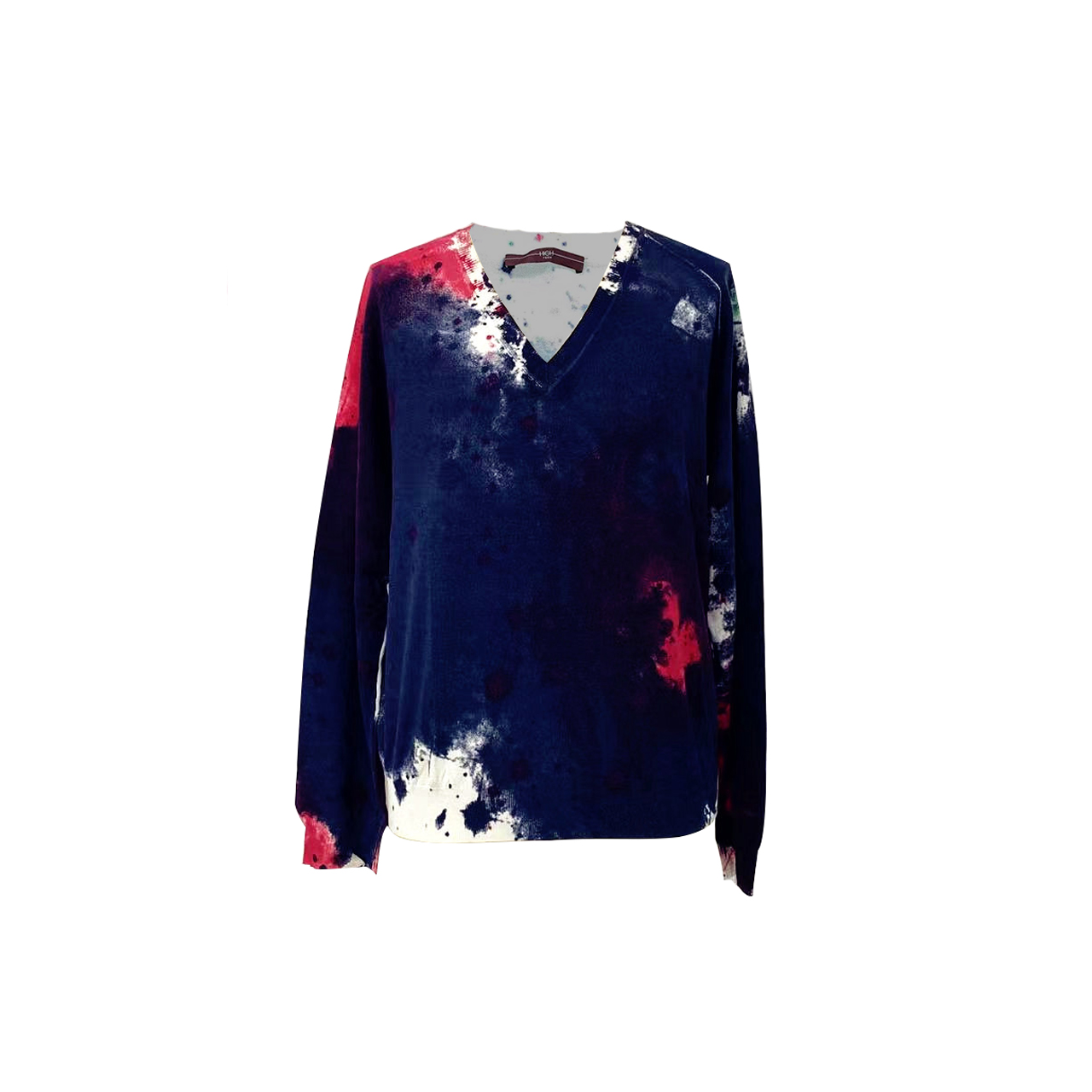 Women's Crew-neck Print pullover Sweater Shift Dress