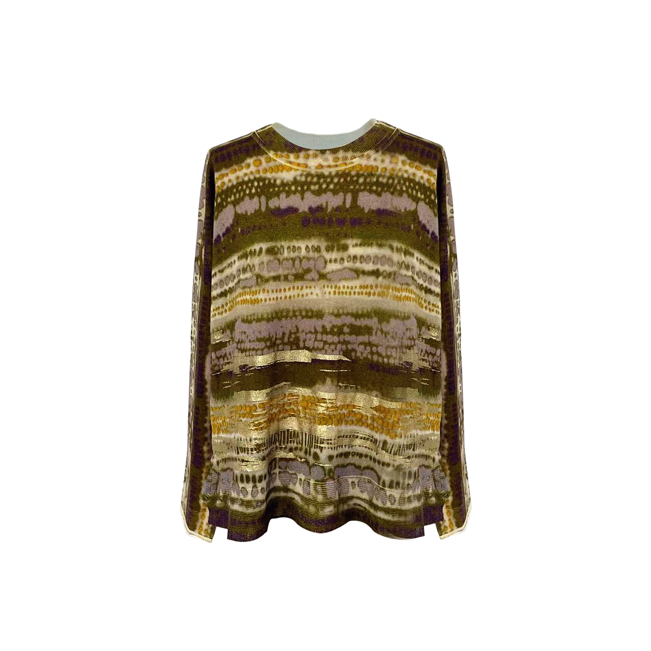 Women's Crew-neck Print pullover Sweater Shift Dress